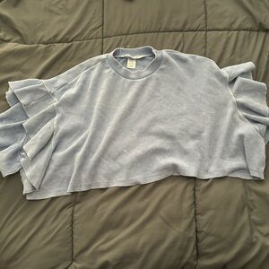 Altar’d State Blue Ruffle Top